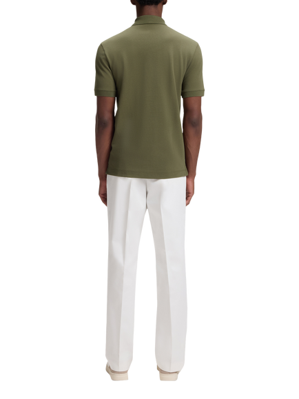 BOSS Regular Fit Cotton Blend Polo Shirt, Open Green - view 2, Open Green