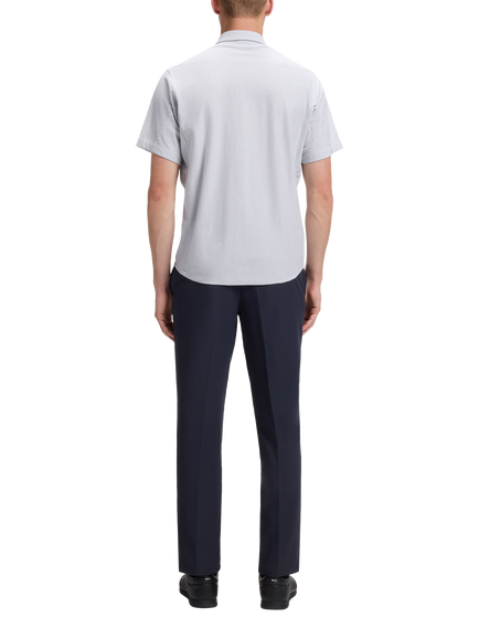 BOSS Regular Fit Striped Cotton Shirt, Dark Grey - view 2, Dark Grey