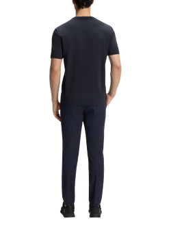 BOSS Cotton Rich Graphic Crew Neck T-Shirt, Dark Blue - view 2, Dark Blue