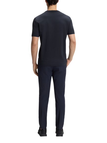 BOSS Cotton Rich Graphic Crew Neck T-Shirt, Dark Blue - view 2, Dark Blue