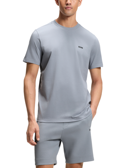 BOSS Regular Fit Cotton Rich Crew Neck T-Shirt, Dark Grey, Dark Grey
