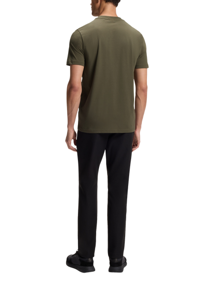 BOSS Cotton Rich Crew Neck T-Shirt, Open Green - view 2, Open Green