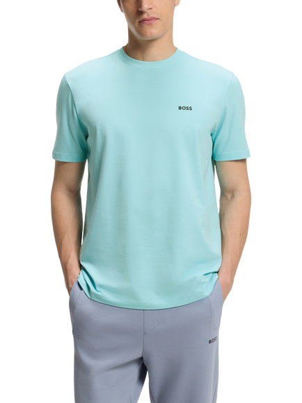 BOSS Cotton Rich Crew Neck T-Shirt, Open Blue, Open Blue
