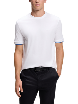 BOSS Cotton Crew Neck T-Shirt, Natural, Natural