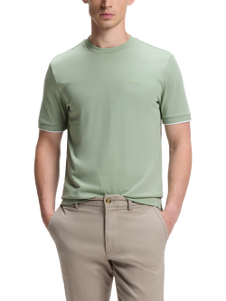 BOSS Regular Fit Cotton T-Shirt, Open Green, Open Green