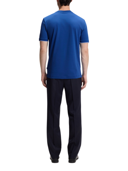 HUGO BOSS BOSS Thompson Crew Neck Cotton T-Shirt, Medium Blue - view 2, Medium Blue