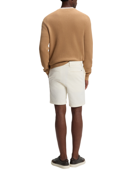 BOSS Stretch Cotton Chino Shorts, Open White - view 2, Open White