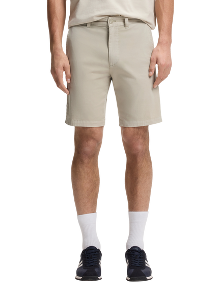 BOSS Cotton Twill Chino Shorts, Light Beige, Light Beige