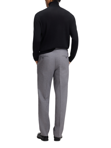 BOSS Pure Merino Wool Regular Fit Roll Neck Jumper, Black - view 2, Black