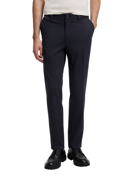 HUGO BOSS BOSS Kane Cotton Blend Trousers, Dark Blue, Dark Blue