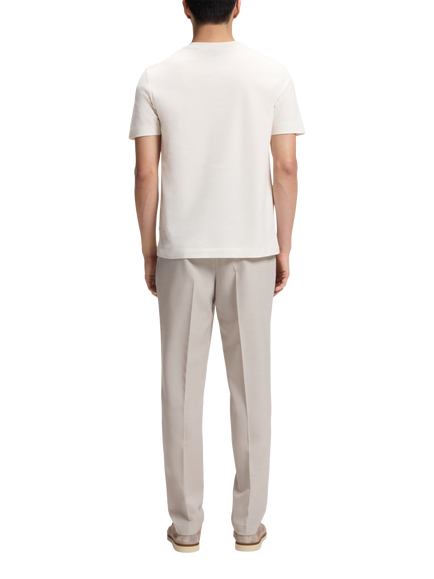 BOSS Cotton Crew Neck T-Shirt, Open White - view 2, Open White
