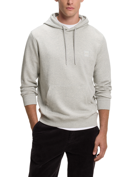 BOSS French Terry Cotton Hoodie, Open Grey, Open Grey