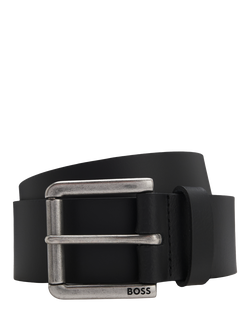 HUGO BOSS BOSS Joris Leather Belt, Black, Black