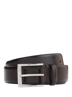 HUGO BOSS BOSS Elloy Leather Belt, Dark Brown, Dark Brown