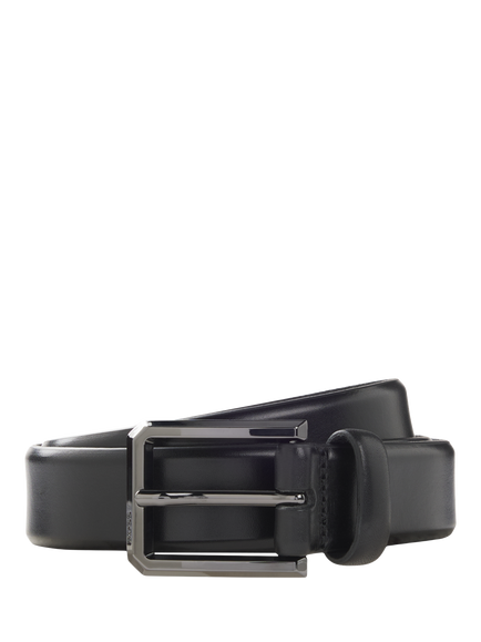 BOSS Caleb Leather Belt, Black, Black
