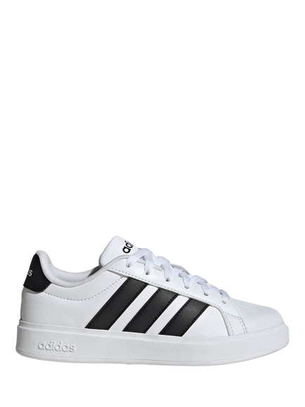 adidas Kids' Streettalk Lace-Up Trainers, Wht/Black, Wht/Black