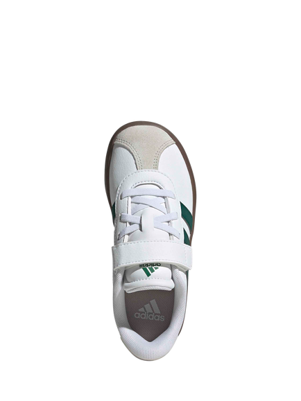adidas Kids' VL COURT 3.0 Trainers, Wht/Green - view 2, Wht/Green