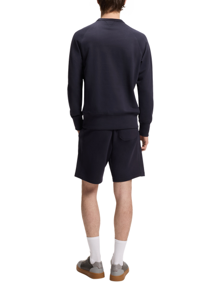 HUGO BOSS HUGO Crew Neck Cotton Sweatshirt, Dark Blue - view 2, Dark Blue