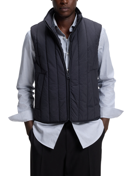 BOSS Breno High Neck Gilet, Dark Blue, Dark Blue