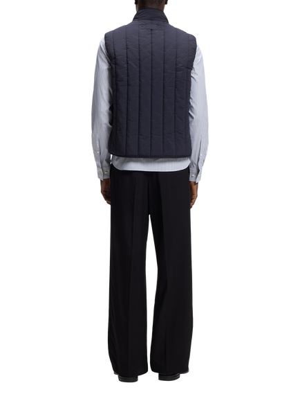 BOSS Breno High Neck Gilet, Dark Blue - view 2, Dark Blue