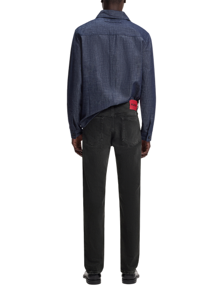HUGO BOSS Mid-Rise Slim Jeans, Charcoal - view 2, Charcoal