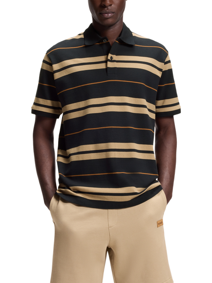 HUGO BOSS Regular Fit Striped Polo Shirt, Open Miscellaneous, Open Miscellaneous