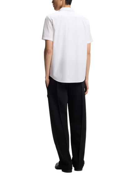 HUGO BOSS HUGO Loose Fit Button Through Short Sleeve Cotton Shirt, Open White - view 2, Open White