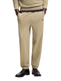 HUGO Relaxed Regular Fit Cotton Joggers, Medium Beige, Medium Beige