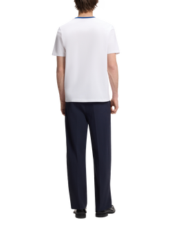 HUGO BOSS HUGO Crew Neck Stripe Cotton T-Shirt, White - view 2, White