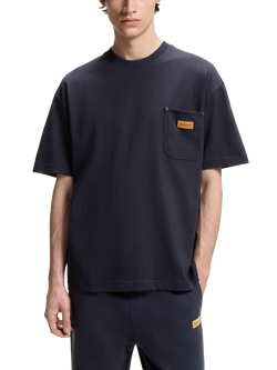 HUGO BOSS HUGO Crew Neck Cotton T-Shirt, Dark Blue, Dark Blue