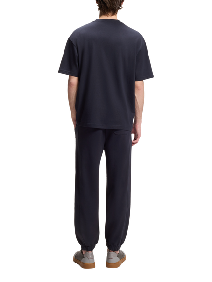HUGO BOSS HUGO Crew Neck Cotton T-Shirt, Dark Blue - view 2, Dark Blue
