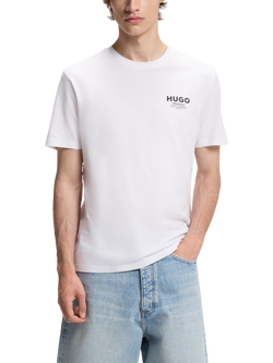 HUGO BOSS Regular Fit Cotton Logo T-Shirt, White, White