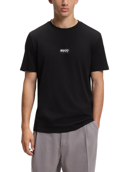 HUGO Nodar Cotton Graphic Print T-Shirt, Black