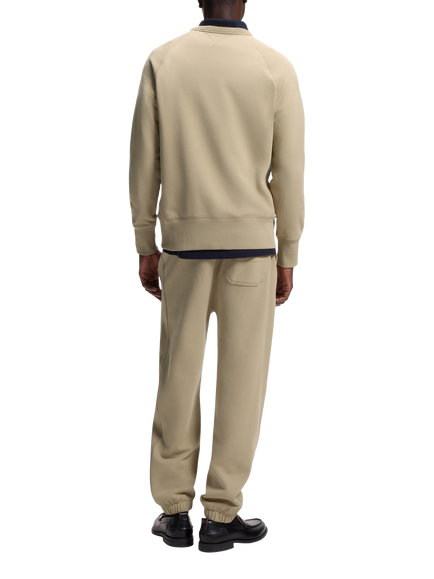 HUGO Long Sleeve Ribbed Sweatshirt, Medium Beige - view 2, Medium Beige