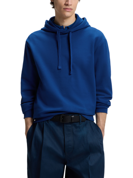 HUGO BOSS HUGO Loose Fit Cotton Hoodie, Open Blue, Open Blue