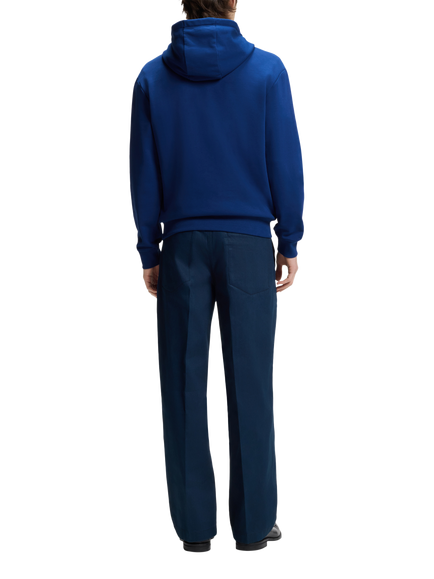 HUGO BOSS HUGO Loose Fit Cotton Hoodie, Open Blue - view 2, Open Blue