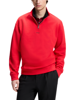 HUGO Relaxed Fit Cotton Logo Sweatshirt, Open Pink, Open Pink