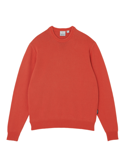 Gramicci Cotton Knit Crew Neck Jumper, Cayenne, Cayenne