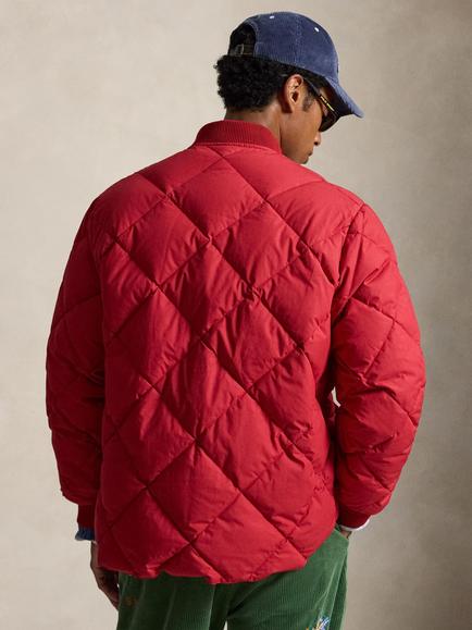 Polo Ralph Lauren Diamond Quilted Bomber Jacket, Sweet Tomato - view 2, Sweet Tomato