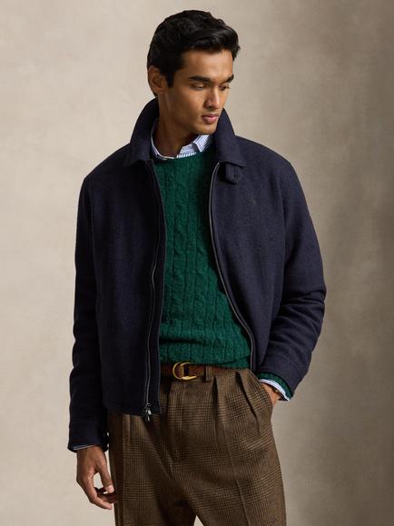 Polo Ralph Lauren Pure Wool Harrington Jacket, Collection Navy, Collection Navy