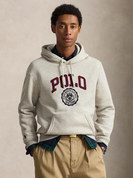 Polo Ralph Lauren Varsity Cotton Blend Hoodie, Lt Sport Heather, Lt Sport Heather