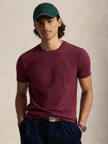 Polo Ralph Lauren Classic Cotton Slim Fit T-Shirt, Spring Wine Heather, Spring Wine Heather