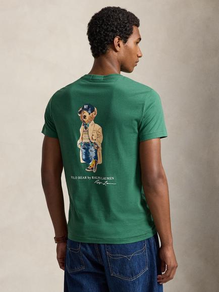 Polo Ralph Lauren Litchfield Bear Crew Neck Cotton T-Shirt Verano Green - view 2, Verano Green