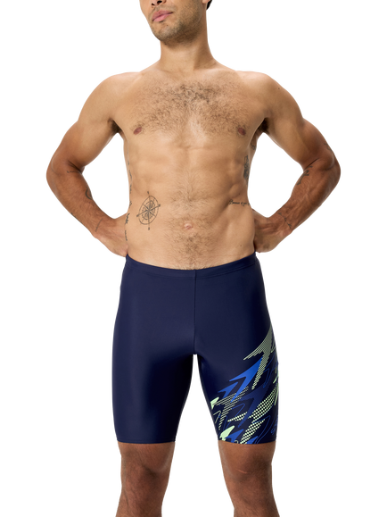 Speedo Medley Logo Jammer Swimsuit, Peacoat/Sapphire, Peacoat/Sapphire