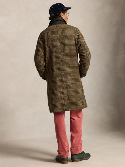 Ralph Lauren Wool Glenplaid Overcoat, Green Multi - view 2, Green Multi