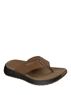 Skechers Street Retro Jogger Tate Thong Sandals , Brown - view 2, Brown
