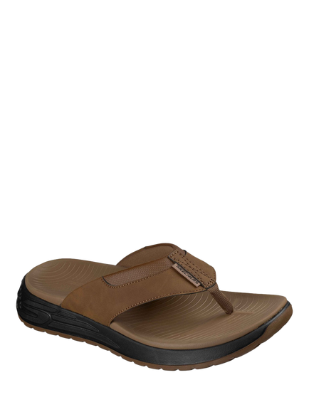 Skechers Street Retro Jogger Tate Thong Sandals , Brown - view 2, Brown