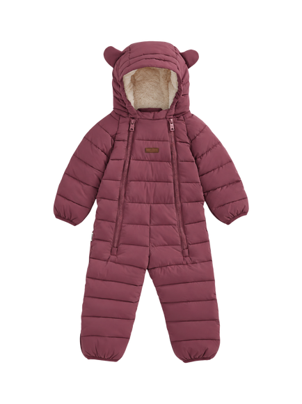 Toastie Baby Padded Hooded Cloud Onesie, Berry Pink, Berry Pink