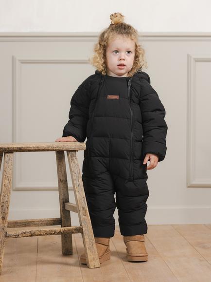 Toastie Baby Hooded Padded Cloud Onesie, Liquorice Black - view 2, Liquorice Black