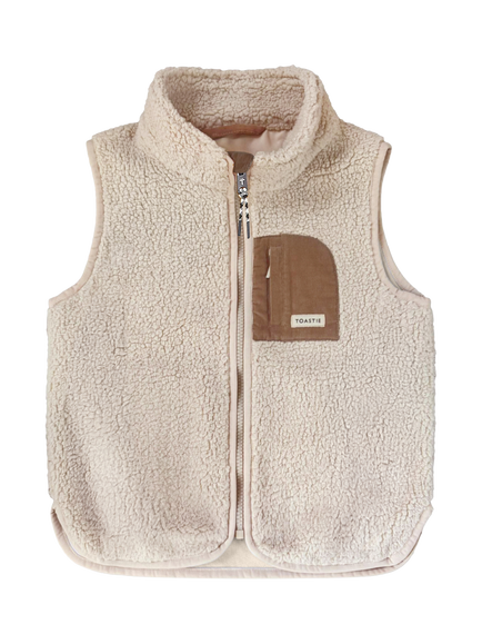 Toastie Kids' Modular Gilet, Sherpa, Sherpa